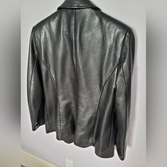 Vintage Danier Butter Leather Blazer sz 12 - Picture 3 of 9